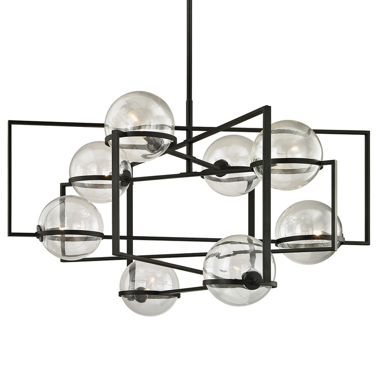 Troy Lighting - F6228-TBK - Eight Light Chandelier - Elliot - Texture Black