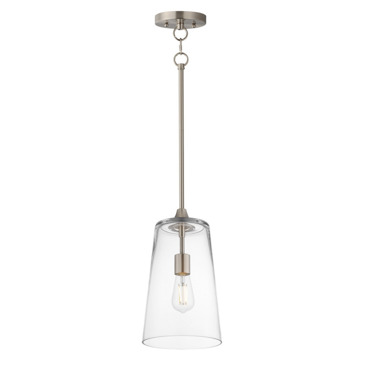 Maxim - 12886CLSN - One Light Pendant - Hudson - Satin Nickel