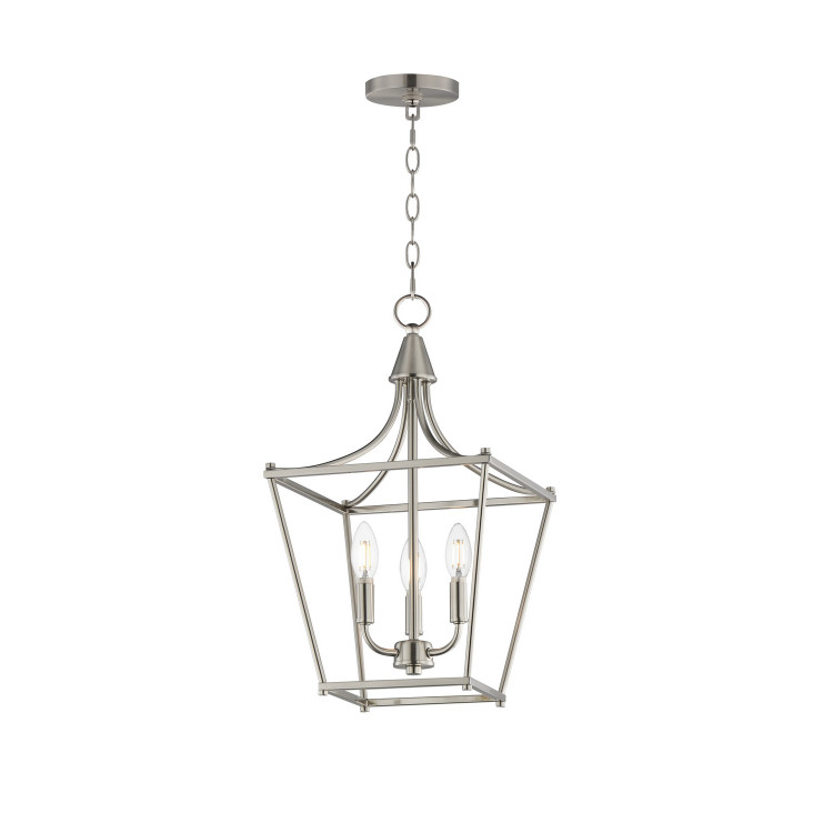 Maxim - 25313SN - Three Light Pendant - Clifton - Satin Nickel