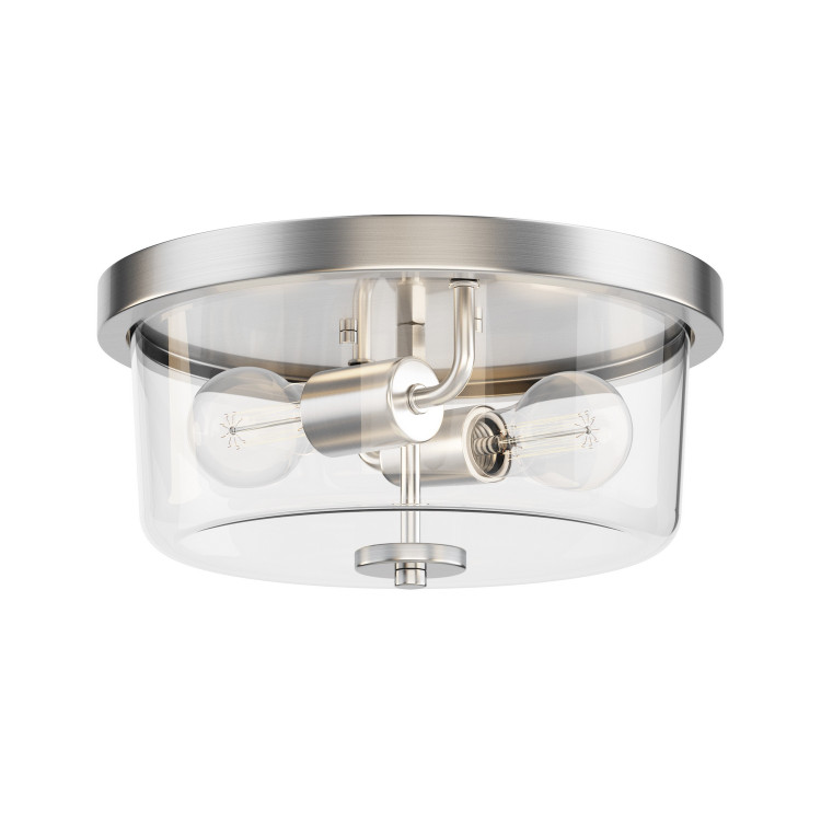 Maxim - 5691CLSN - Two Light Flush Mount - Fuller - Satin Nickel