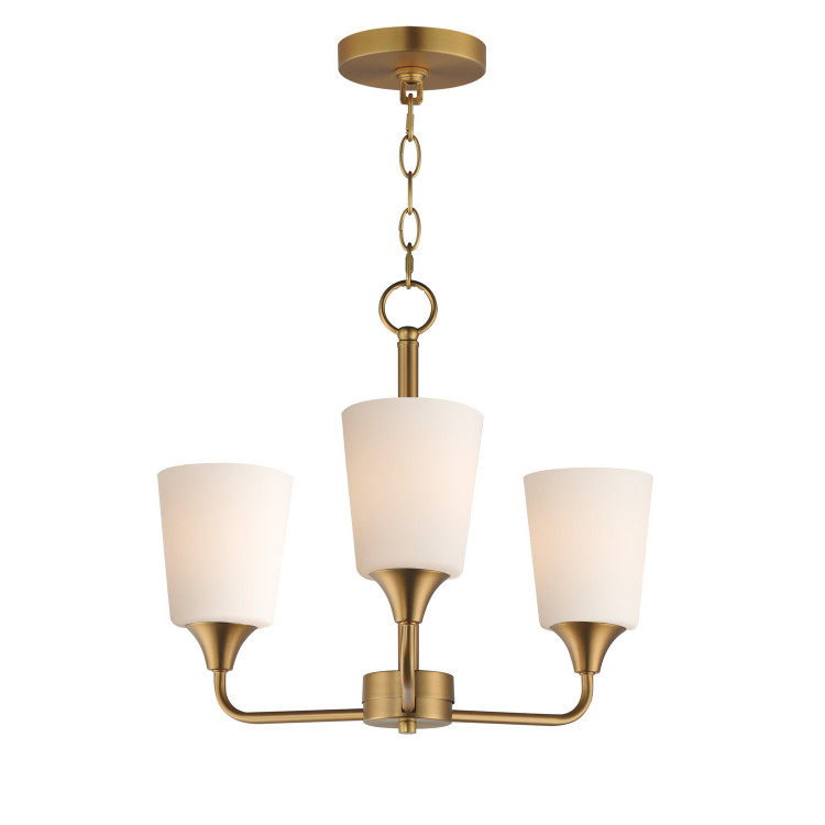 Maxim - 12873SWNAB - Three Light Chandelier - Hudson - Natural Aged Brass