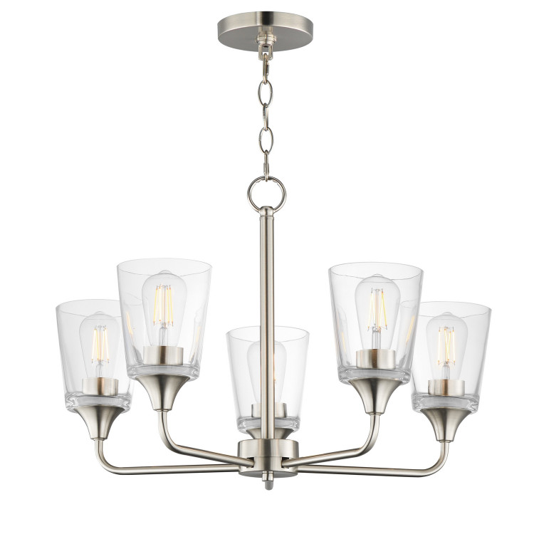 Maxim - 12875CLSN - Five Light Chandelier - Hudson - Satin Nickel