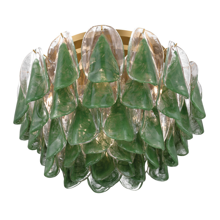 Metropolitan - N3476-G-732 - Six Light Flush Mount - Verla Crest - Legacy Brass