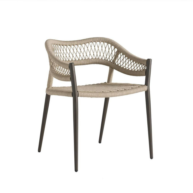 Arteriors - FRS33 - Outdoor Dining Chair - Aurelie - Buff/Blackened Bronze