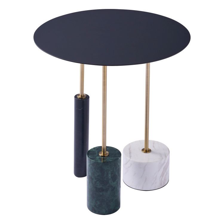 Kalco - 801104 - Table - Calcolo - Natural Brass/Matte Black