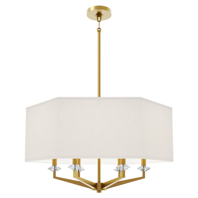 Robert Abbey - 1199 - Six Light Pendant - Jacqueline - Modern Brass w/Clear Crystal