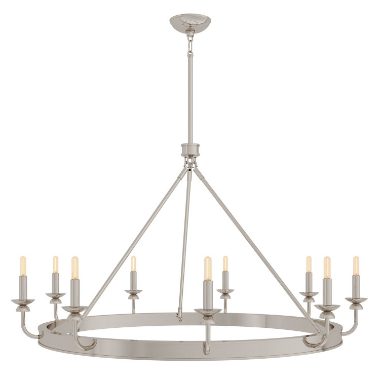 Robert Abbey - S270 - Nine Light Chandelier - William - Polished Nickel