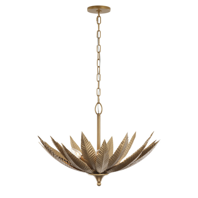 Varaluz - 563P06BK - Six Light Pendant - Zanara - Brass Kisser