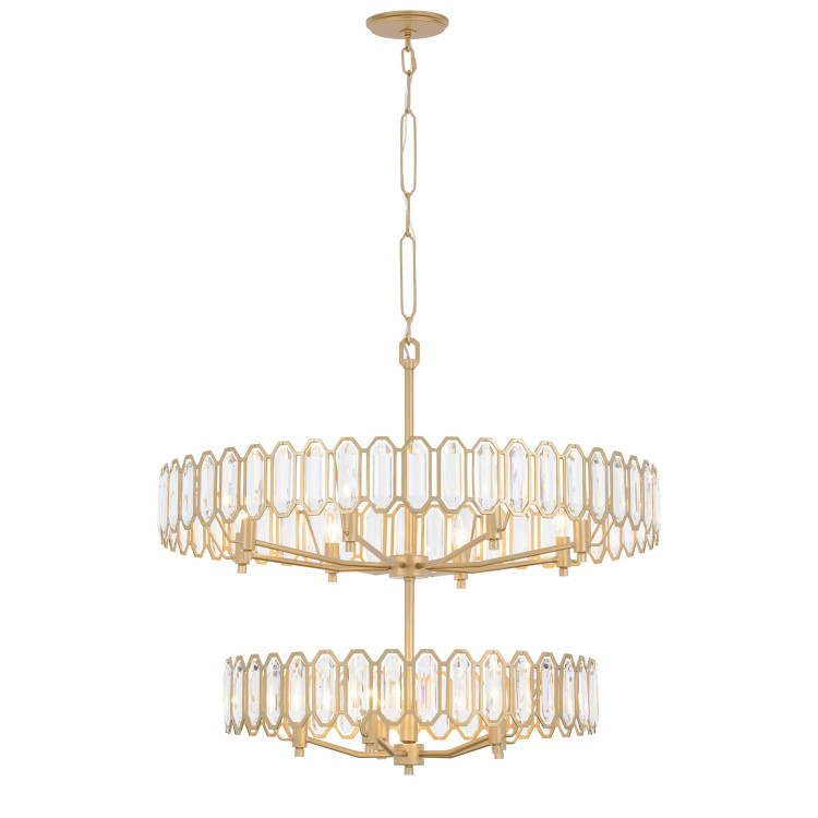 Varaluz - 572P13BK - 13 Light Pendant - Drama Club - Brass Kisser