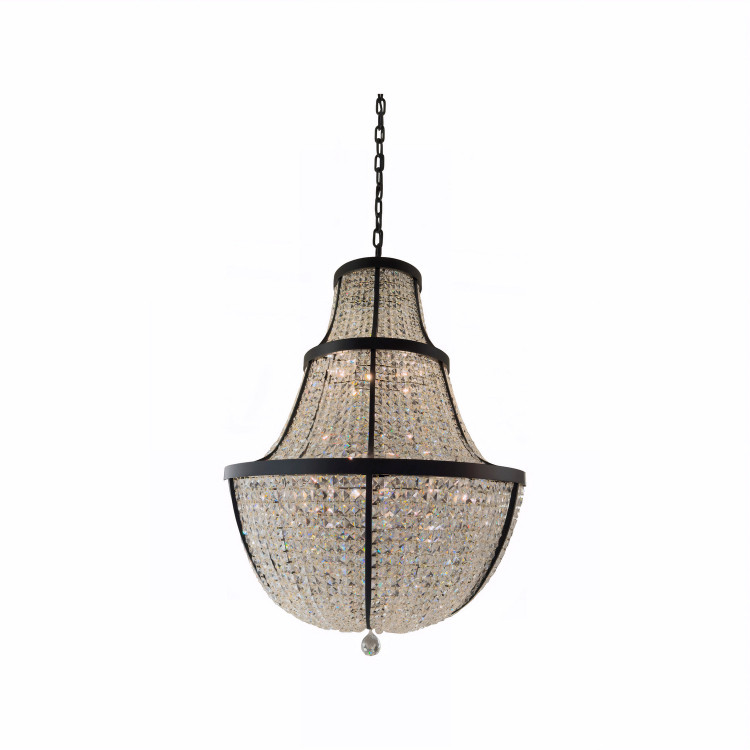 Varaluz - 573P12BLK - 12 Light Pendant - Crystal Baller - Heritage Black