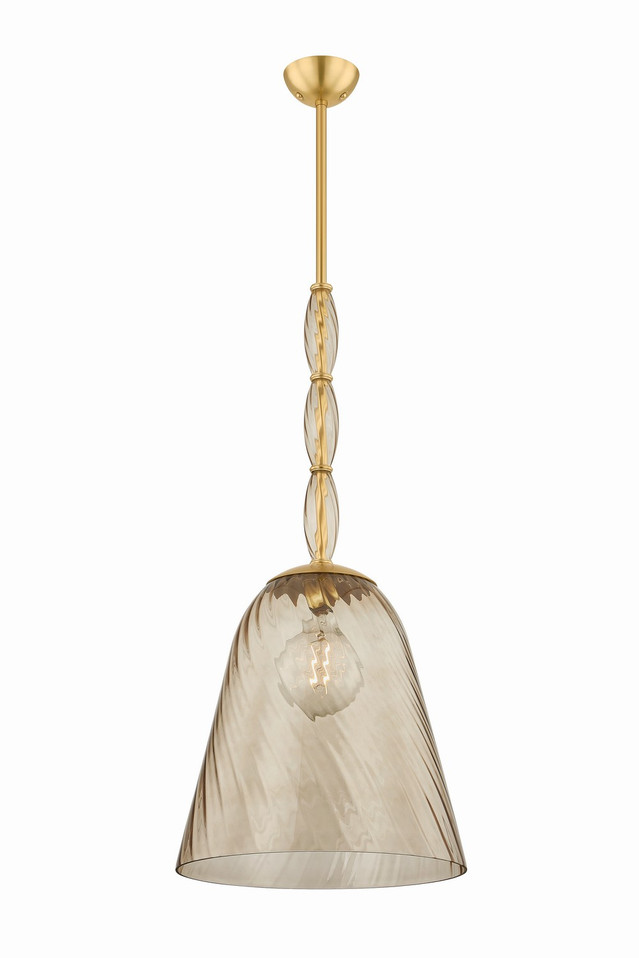 Hudson Valley - 2417-AGB - One Light Pendant - Bleecker - Aged Brass