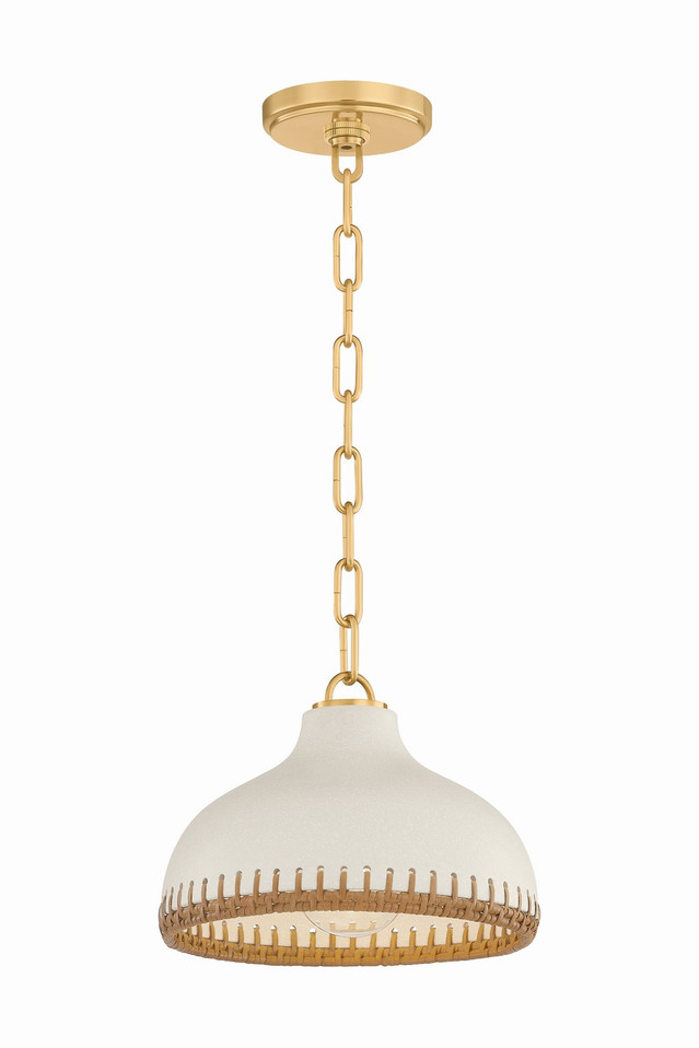 Hudson Valley - 5314-AGB/CCP - One Light Pendant - Southfields - Aged Brass