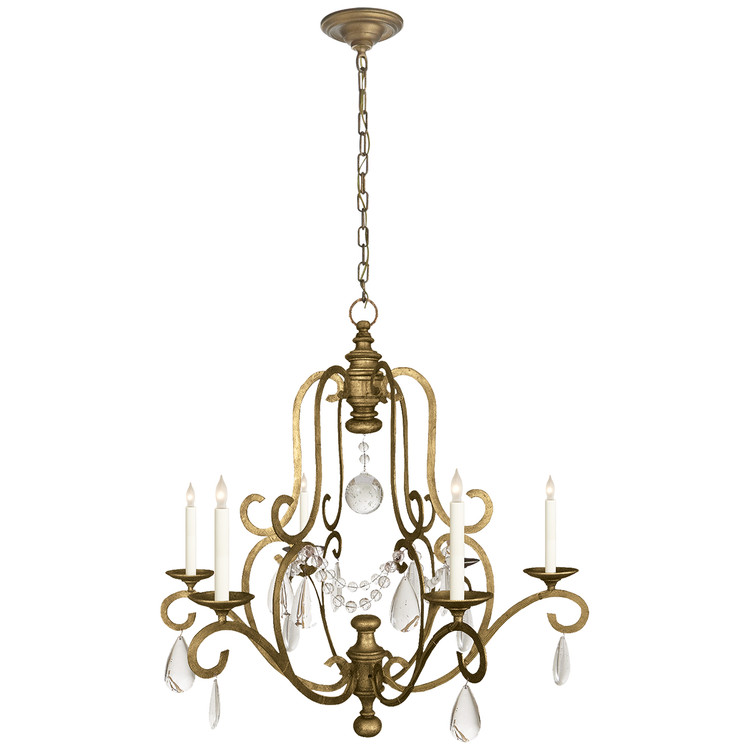 Visual Comfort Signature - CHC 1420GI-SG - Six Light Chandelier - Piedmont - Gilded Iron