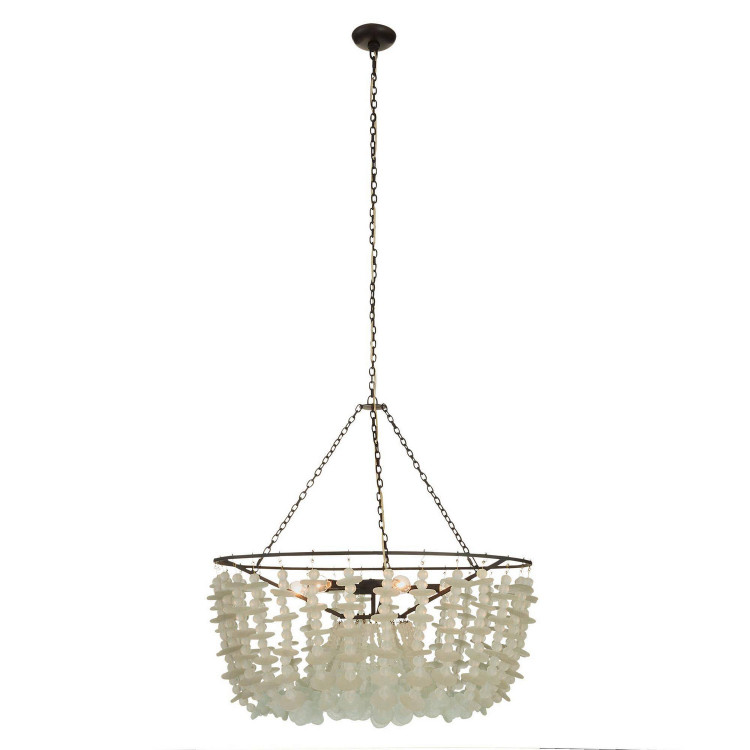 Arteriors - DMI33 - Six Light Chandelier - Cyprus - Organic Frosted/Bronze