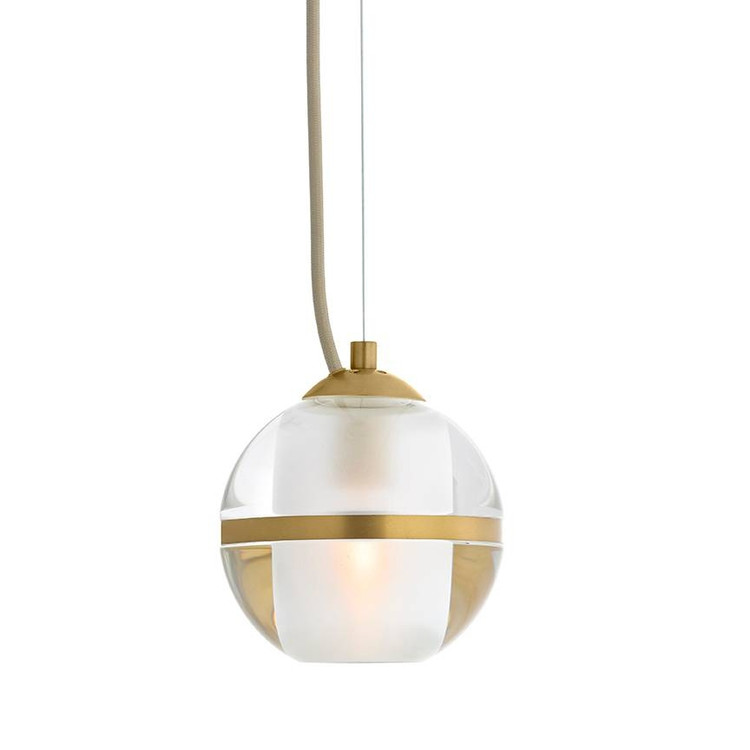 Arteriors - DPC42 - One Light Pendant - Noble - Clear/Antique Brass