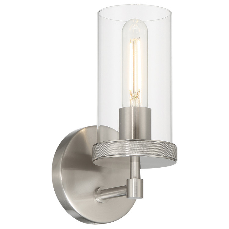 Access - 61121-BS/CLR - One Light Wall Sconce - Lily - Brushed Steel