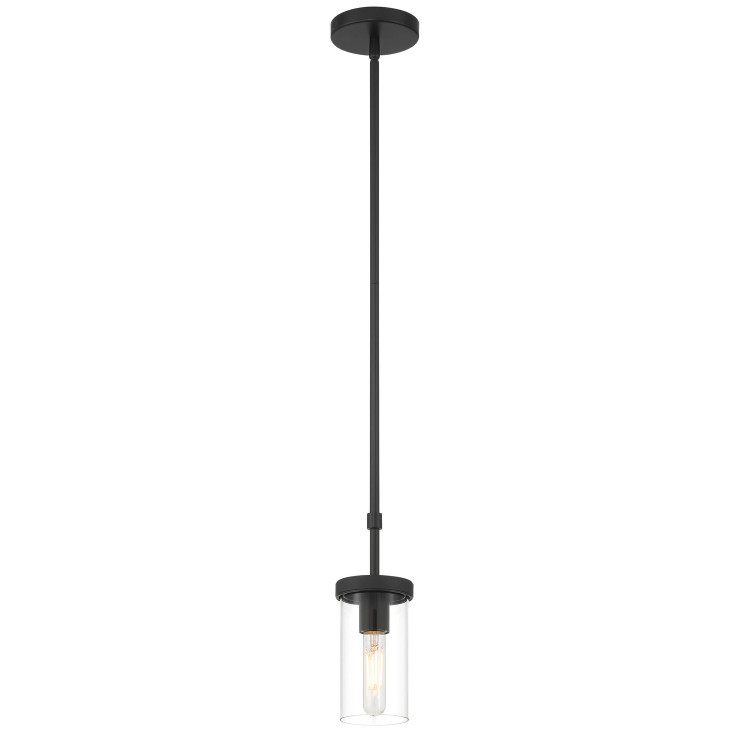 Access - 62309-MBL/CLR - One Light Pendant - Lily - Matte Black