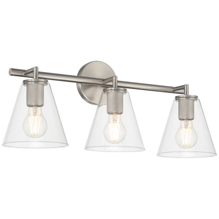 Access - 62633-BS/CLR - Three Light Vanity - Katie - Brushed Steel