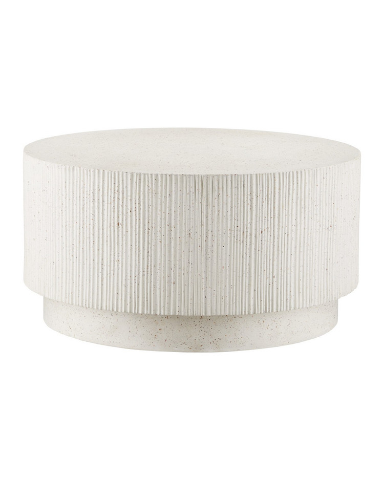 Currey and Company - 2000-0053 - Cocktail Table - Ridge - Ivory Terrazzo