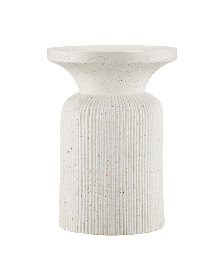 Currey and Company - 2000-0054 - Accent Table - Ridge - Ivory Terrazzo