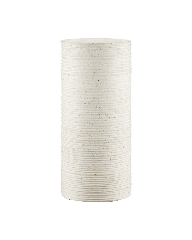 Currey and Company - 2000-0058 - Terrazzo Pedestal - Cresta - Ivory Terrazzo