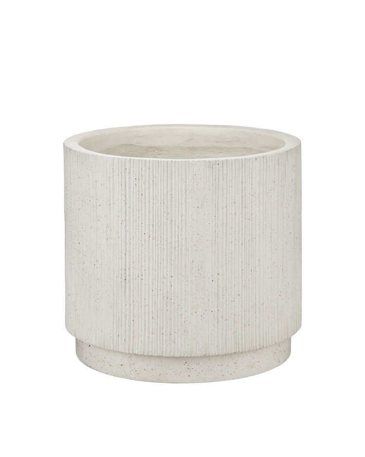 Currey and Company - 2200-0071 - Planter - Ridge - Ivory Terrazzo