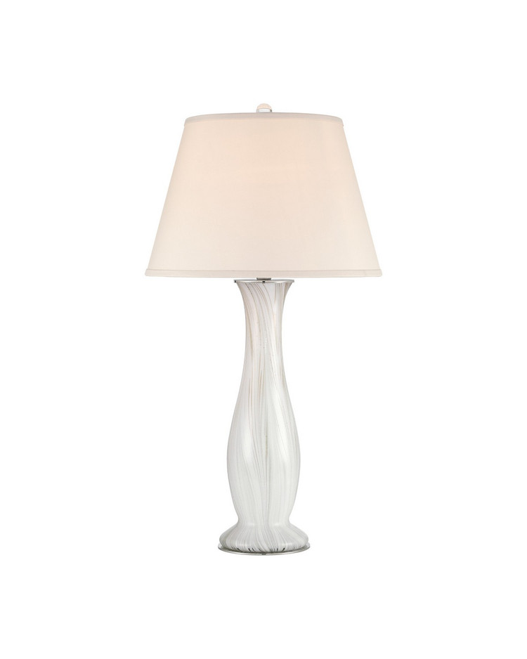 Currey and Company - 6000-1102 - One Light Table Lamp - Penna - Light Gray / Off-White