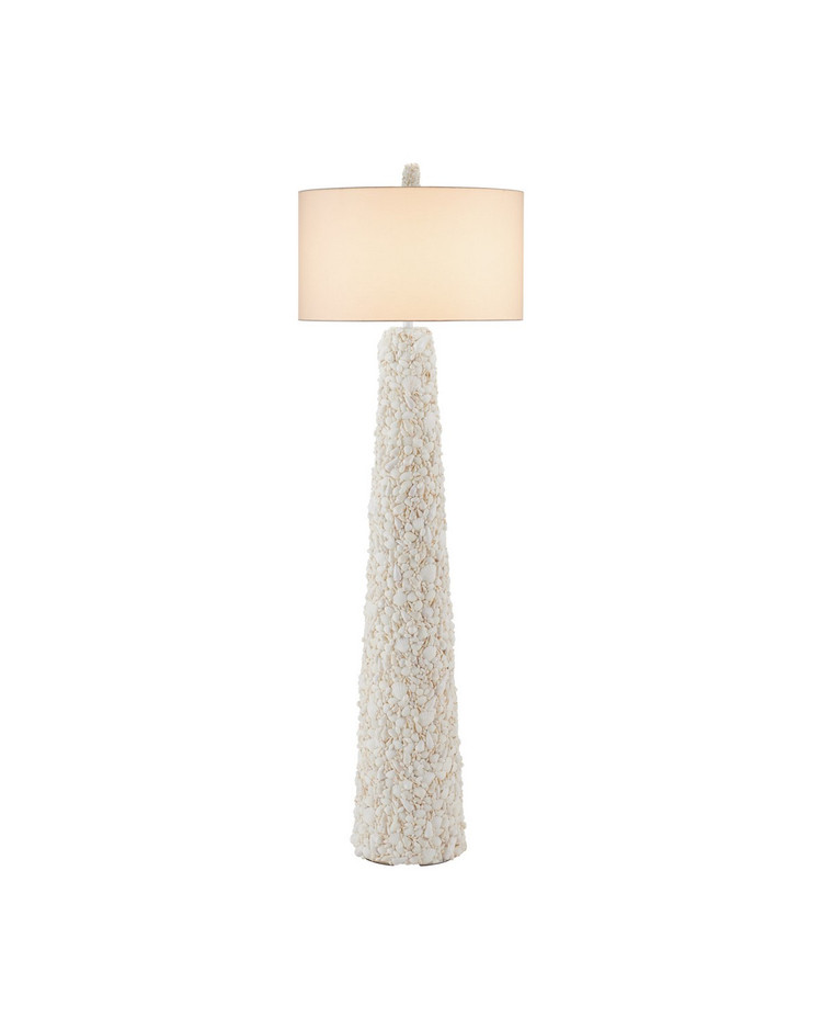 Currey and Company - 8000-0189 - One Light Floor Lamp - Turbinella - Sugar White / Natural