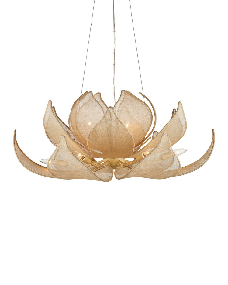 Currey and Company - 9000-1430 - LED Chandelier - Oblivion - Natural / Coco Cream