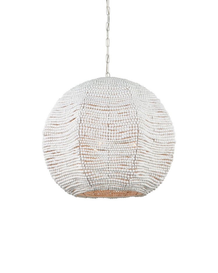 Currey and Company - 9000-1456 - Three Light Pendant - Octavia - Whitewash / White