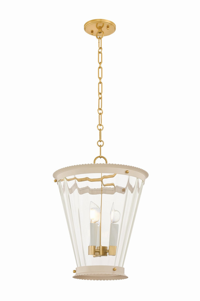 Mitzi - H1136703-AGB/SBQ - Three Light Lantern - Lucretia - Aged Brass