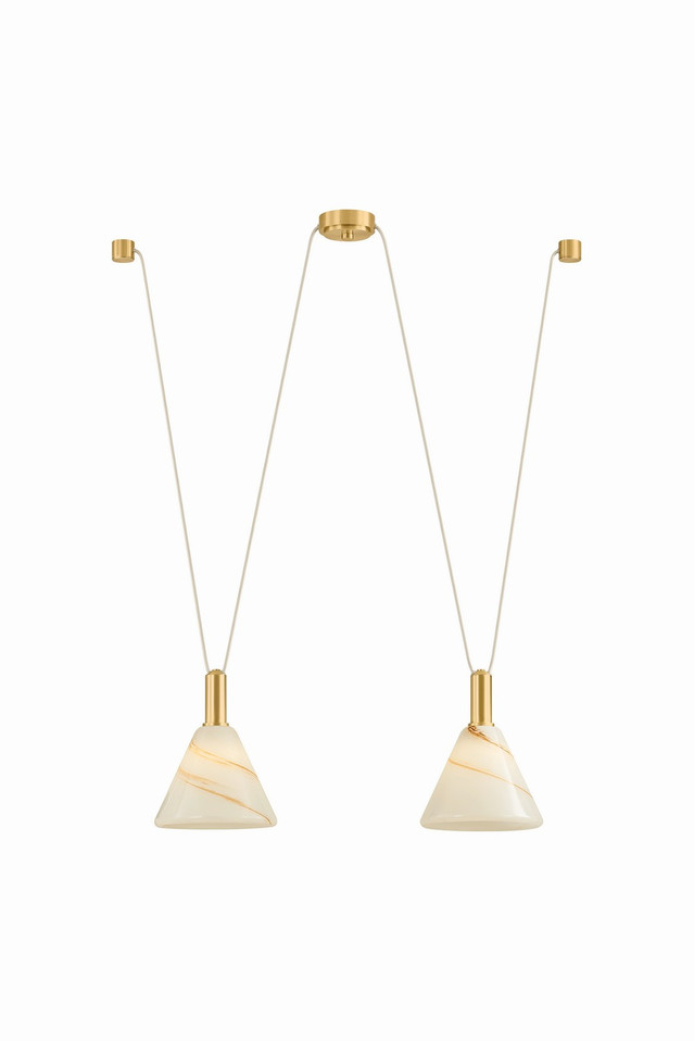 Mitzi - H1178902-AGB - Two Light Linear Pendant - Eileen - Aged Brass
