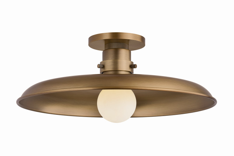 Troy Lighting - C3216-PBR - One Light Flush Mount - Rainhill - Patina Brass