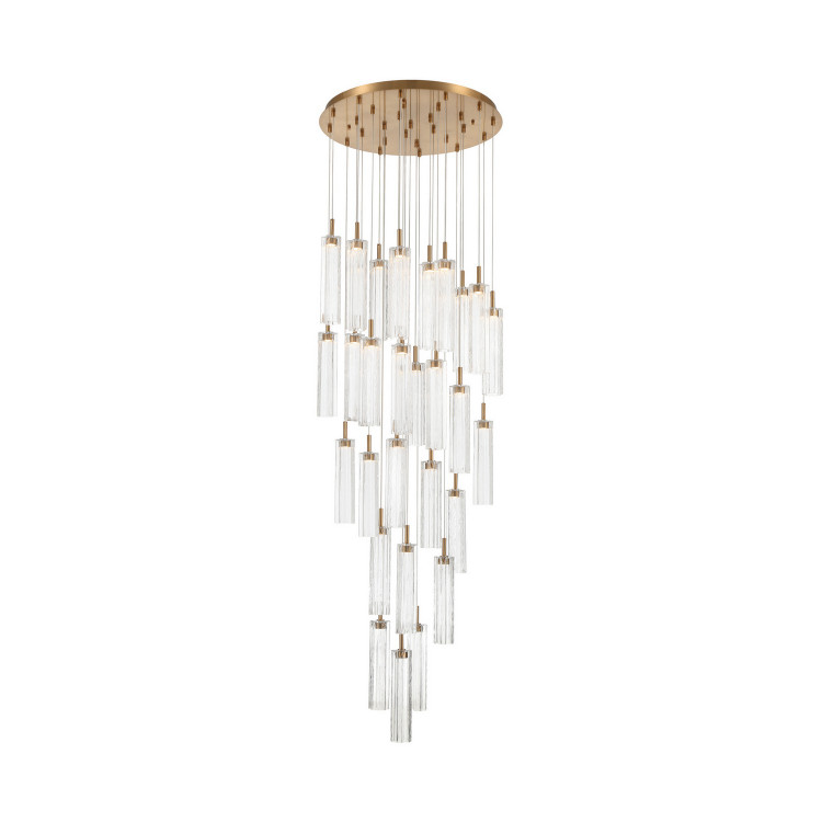 Crystorama - ADD-415-AG-CL - LED Pendant - Addis - Aged Brass