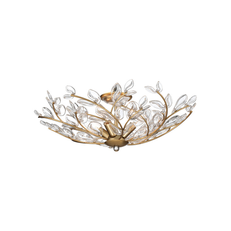 Crystorama - BGT-330-SG-CL - Four Light Semi Flush Mount - Bridget - Soft Gold