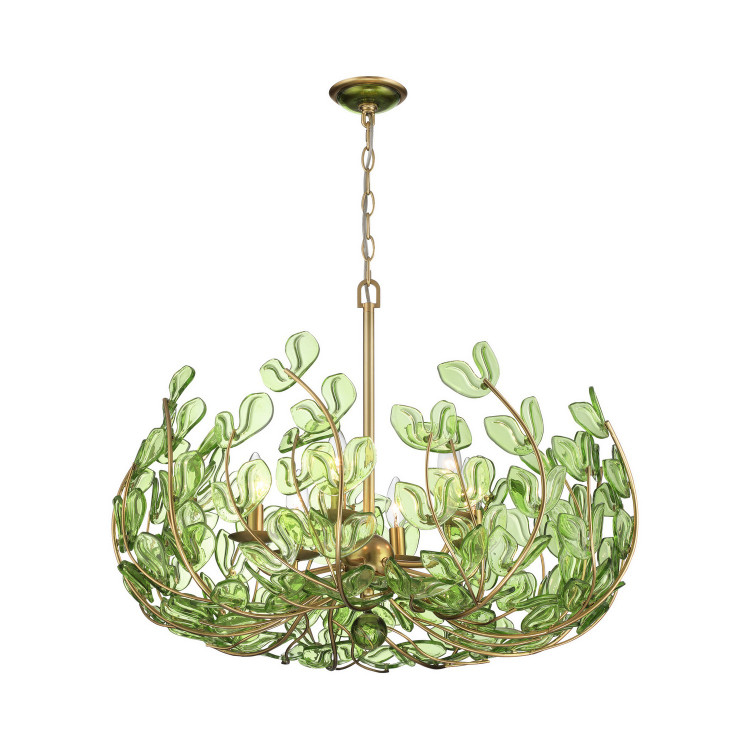 Crystorama - BGT-338-SG-GR - Six Light Chandelier - Bridget - Soft Gold