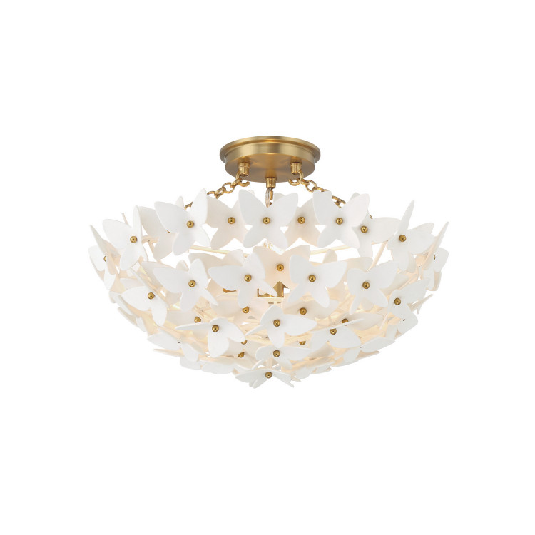 Crystorama - KLN-5200-LG - Three Light Semi Flush Mount - Killian - Luxe Gold