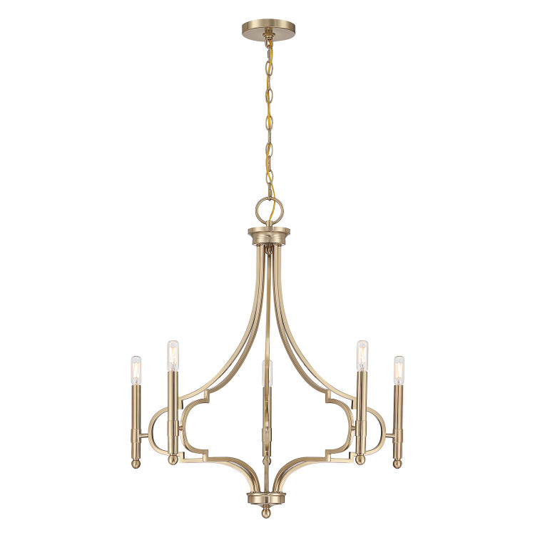 Savoy House - 1-5999-5-127 - Five Light Chandelier - Woodlawn - Noble Brass