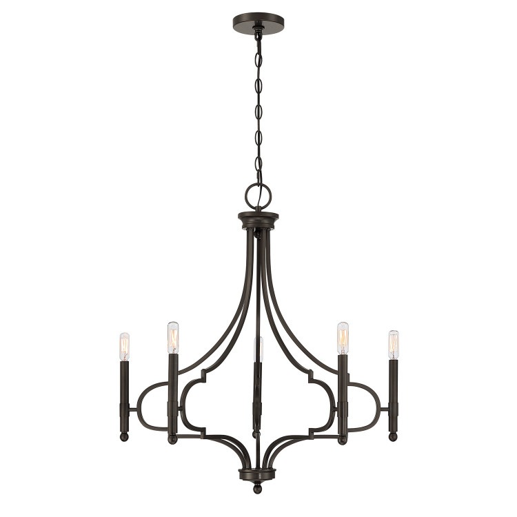 Savoy House - 1-5999-5-15 - Five Light Chandelier - Woodlawn - Mediterranean Bronze