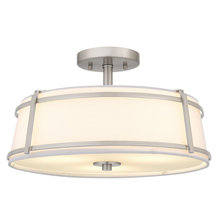 Quoizel - SLN1716BN - Three Light Semi-Flush Mount - Sloane - Brushed Nickel