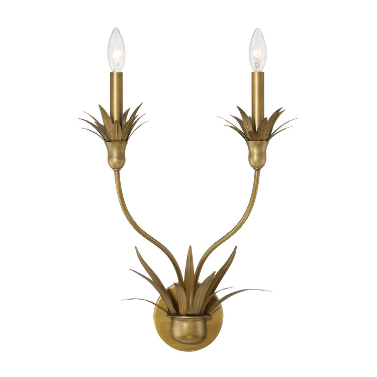Savoy House - 9-1262-2-339 - Two Light Wall Sconce - Strathmore - Antique Patina