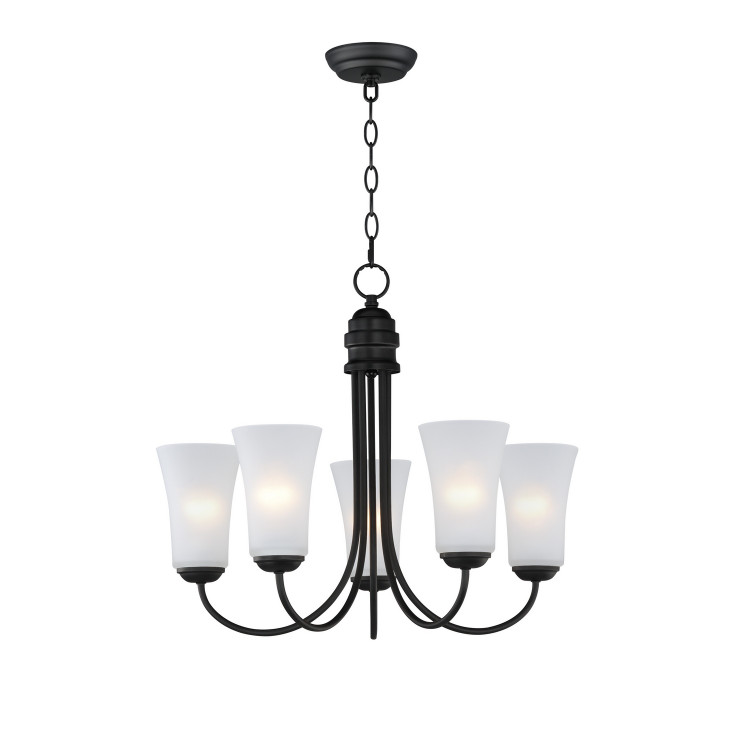Maxim - 10045FTBK - Five Light Chandelier - Logan - Black