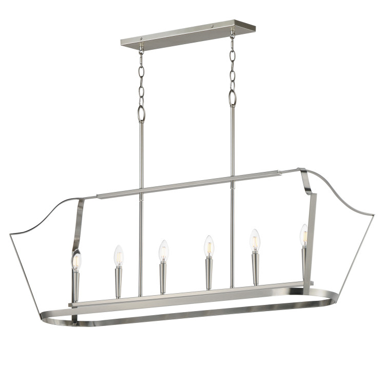 Maxim - 10427SN - Six Light Linear Pendant - Arden - Satin Nickel