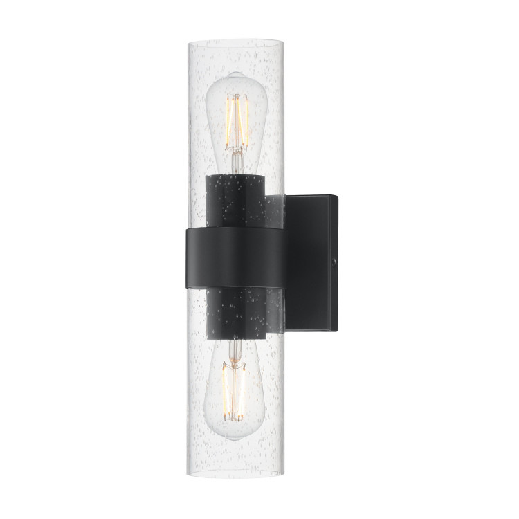 Maxim - 10462CDBK - Two Light Wall Sconce - Livingston - Black