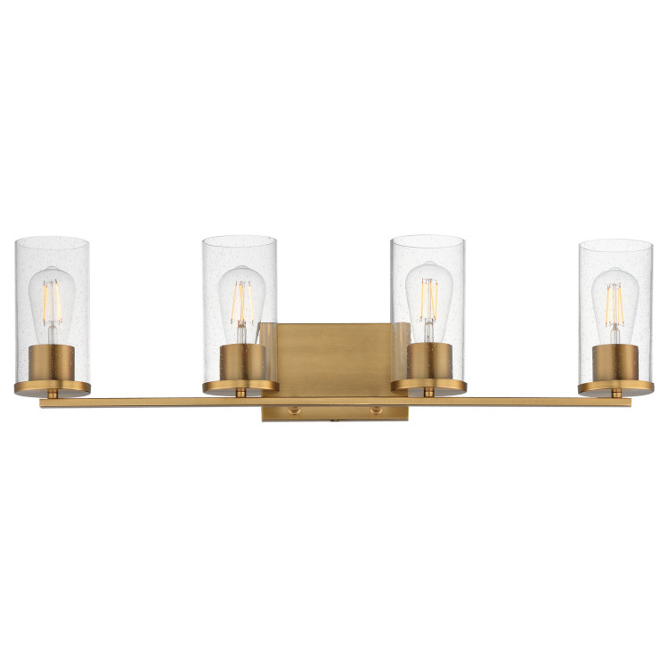 Maxim - 10464CDNAB - Four Light Bath Vanity - Livingston - Natural Aged Brass