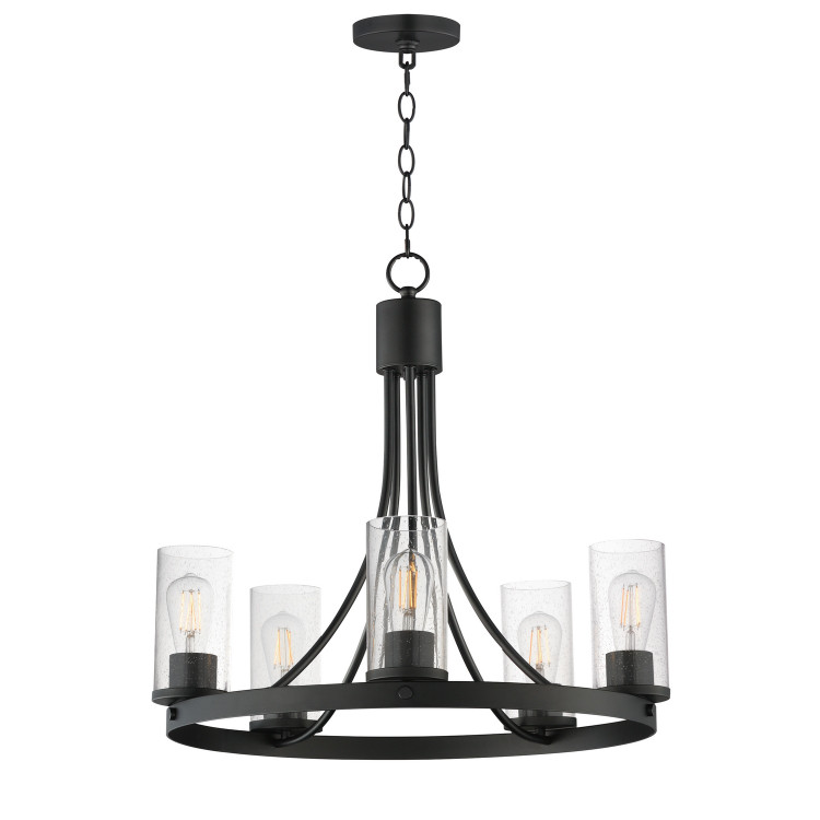 Maxim - 10465CDBK - Five Light Chandelier - Livingston - Black