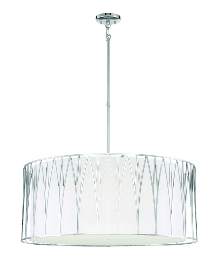 manufacturer_finish:Polished Nickel|manufacturer_glass:White Fabric|light_source:LED|light_output:6901.00lm|color_temperature:3000K|cri:91|voltage:Unspecified