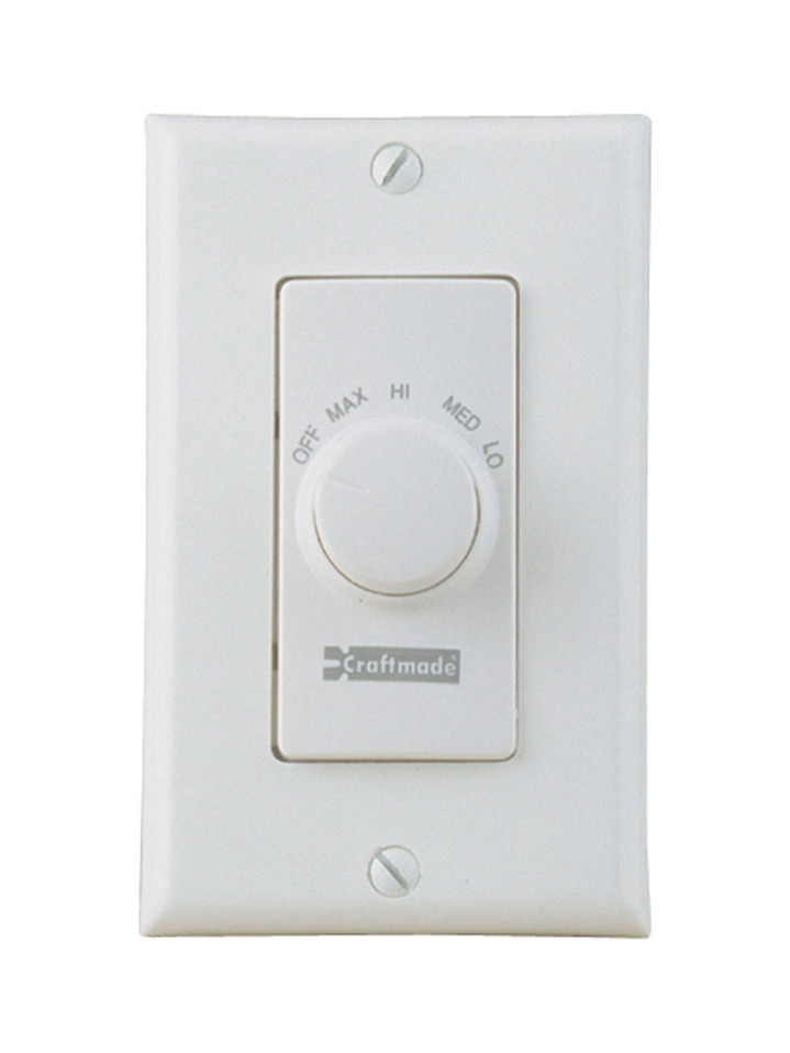 Craftmade - CM-RTF-W - 4 Speed Fan Control w/Decorative Plate - 4 SpeedFan/2 Light Control - White
