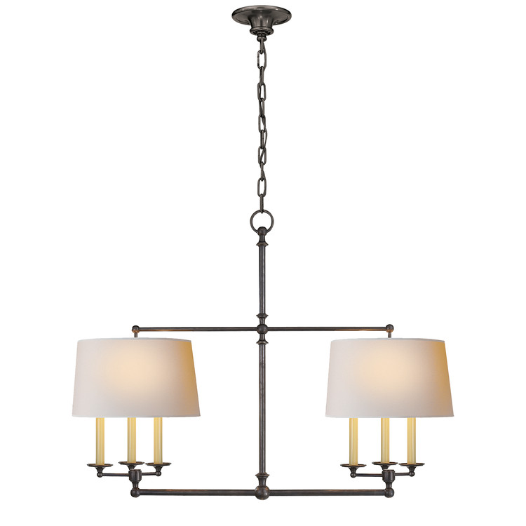 Visual Comfort Signature - SL 5816BZ-NP - Six Light Billiard Chandelier - Classic2 - Bronze
