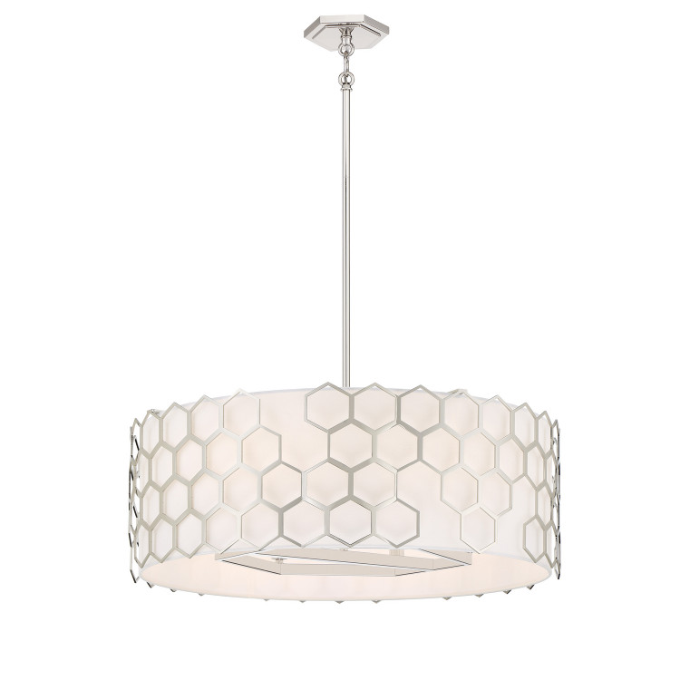 George Kovacs - P1896-613 - Six Light Pendant - Missing Link - Polished Nickel